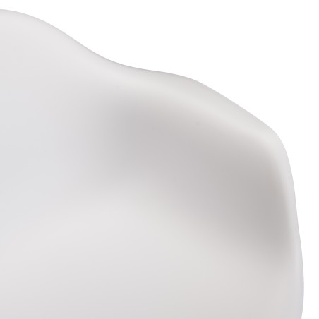 Lot 6 fauteuils blancs dossier arrondi