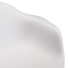 MALO - Set of 6 White Armchairs with Rounded Backrest