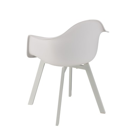 Lot 6 fauteuils blancs dossier arrondi