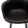 Lot de 6 fauteuils noirs dossier arrondi