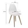 MALO Set of 2 White Chairs with Natural-Coloured Legs - Trendy Garden Furniture