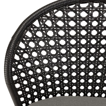 MALO - Set of 2 Black Rattan Chairs | Outdoor Furniture