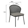 Lot de 2 chaises MALO rotin synthétique noir