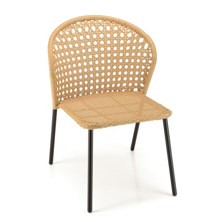 MALO - Set of 2 Natural-Coloured Rattan Chairs