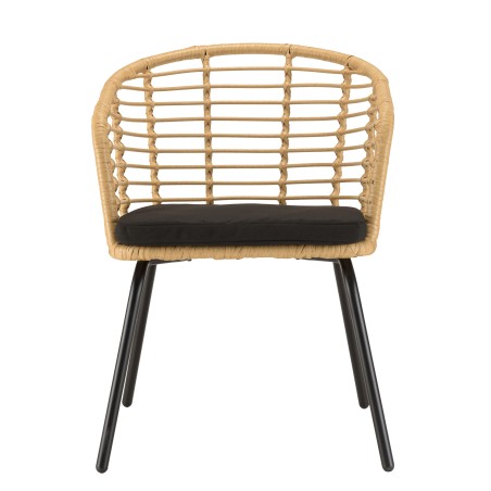 MALO - Set of 2 Natural-Coloured Synthetic Rattan Armchairs