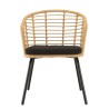MALO - Set of 2 Natural-Coloured Synthetic Rattan Armchairs