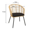 MALO - Set of 2 Natural-Coloured Synthetic Rattan Armchairs