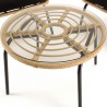 MALO - Set of 2 Synthetic Rattan Armchairs and Round Coffee Table