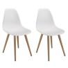 Lot de 2 chaises blanches MALO