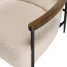 Fauteuil OCTAVE en tissu bouclette écru