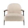 Fauteuil OCTAVE en tissu bouclette écru