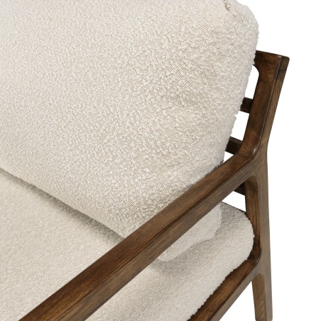 OCTAVE Armchair - Ecru Fabric & Wooden Frame