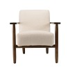 Fauteuil OCTAVE en tissu bouclette écru