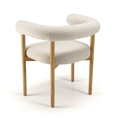 Chaise OCTAVE en tissu écru