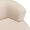 Fauteuil arrondie en tissu bouclette écru - GASTON