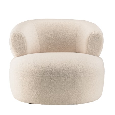 OCTAVE Armchair in Ecru Bouclé Fabric