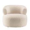 Fauteuil OCTAVE en tissu bouclette écru
