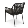 Salon de jardin MALO 2 pers. - Table carrée 70x70cm et 2 fauteuils