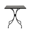 MALO 2-Person Garden Set - Square Table 70x70cm - Beige and Black Armchairs