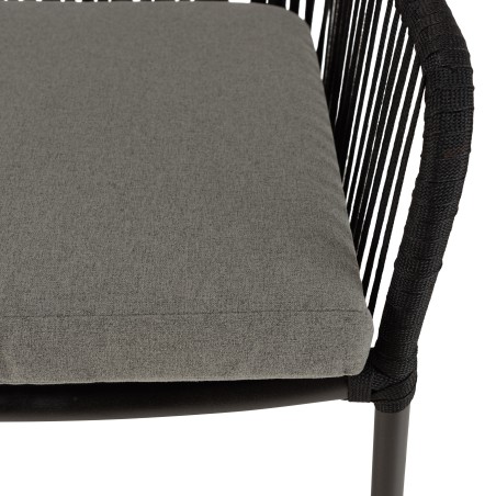 Salon de jardin MALO 2 pers. - Table carrée 70x70cm et 2 fauteuils