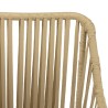 MALO 2-Person Garden Set - Square Table 70x70cm - Beige and Black Armchairs