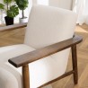 Fauteuil OCTAVE en tissu bouclette écru