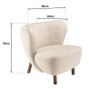 Fauteuil OCTAVE en tissu bouclette écru