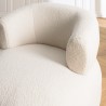 GASTON Armchair in Ecru Bouclé Fabric