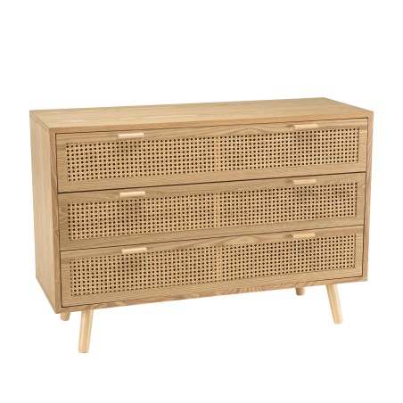 Commode RODRIGO - Bois naturel 3 tiroirs