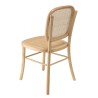 AGATHE Hevea Wood Chair with Natural Rattan Backrest and Seat