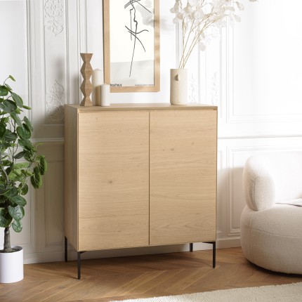 Buffet MAXENDRE couleur naturelle 2 portes 3 étagères