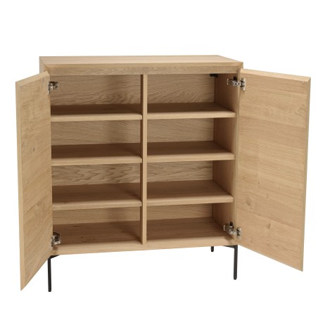 MAXENDRE - Natural-Colored Sideboard with 2 Doors, 3 Shelves