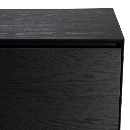 MAXENDRE Black Sideboard with 2 Doors and 3 Shelves