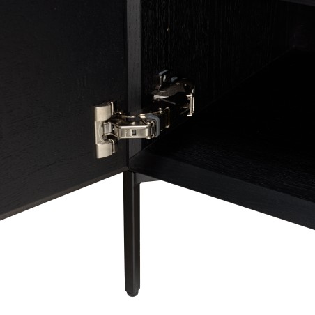 MAXENDRE Black Sideboard with 2 Doors and 3 Shelves