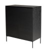 MAXENDRE Black Sideboard with 2 Doors and 3 Shelves