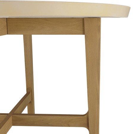 Table à manger ronde en chêne GREGOIRE 120x120cm