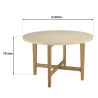 Table à manger ronde en chêne GREGOIRE 120x120cm