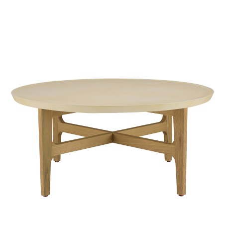 GREGOIRE Round Coffee Table in Natural Oak 90x90cm