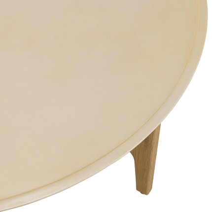 GREGOIRE Round Coffee Table in Natural Oak 90x90cm