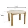 GREGOIRE Round Dining Table in Natural Oak 121x121cm with Concrete Top