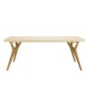GREGOIRE Rectangular Dining Table 200x100cm - Oak Legs & Concrete Top