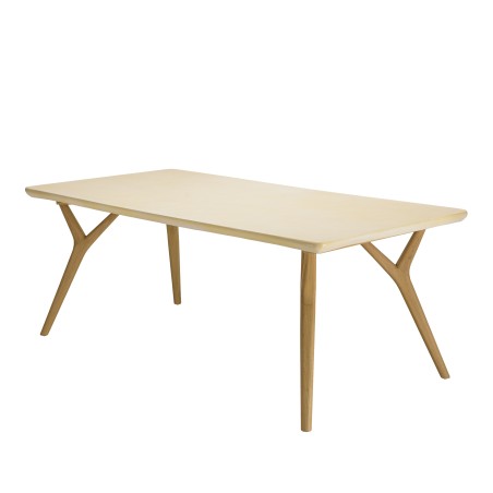 Table à manger GREGOIRE 200x100cm pied Y chêne plateau béton