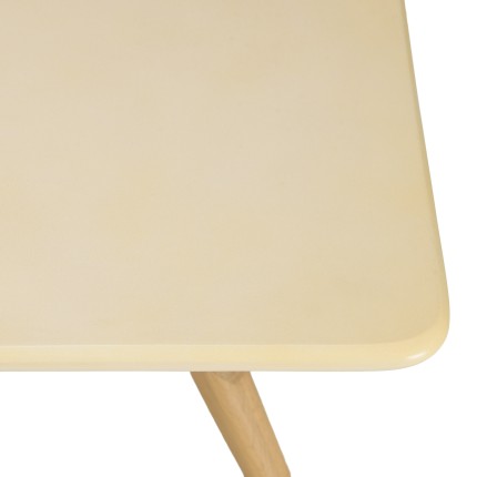 GREGOIRE Rectangular Coffee Table 120x60cm - Beige Concrete & Oak Wood