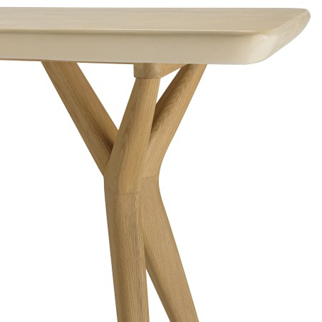 Console GREGOIRE 140x43cm chêne naturel béton beige