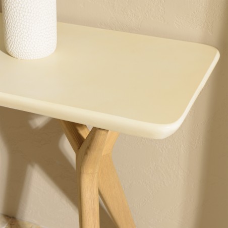 Console GREGOIRE 140x43cm chêne naturel béton beige