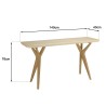 GREGOIRE Console 140x43cm Oak Natural Concrete Beige