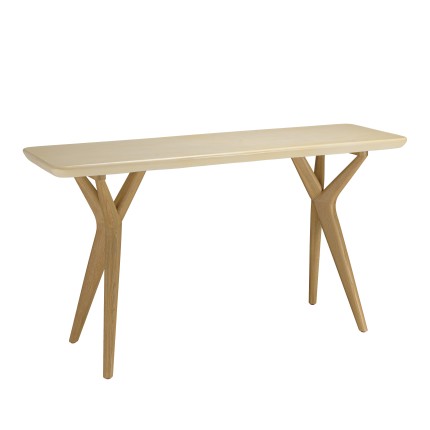 GREGOIRE Console 140x43cm Oak Natural Concrete Beige