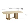 GREGOIRE Rectangular Dining Table 200x100cm - Oak Legs & Concrete Top