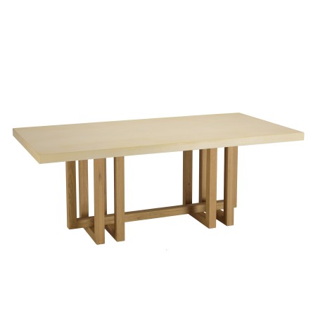 Table à manger GREGOIRE - Chêne et béton 200x100cm