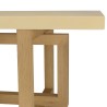 Table basse GREGOIRE rect. 128x64cm pied cubique chêne plateau béton